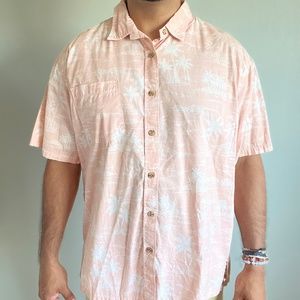 Cooke Street Coral Pink Aloha Hawaiian Shirt Size XL